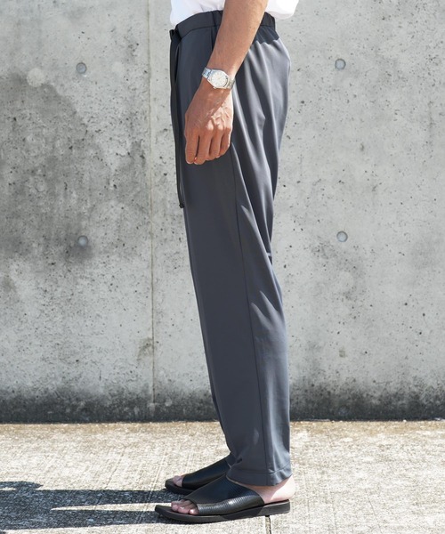 jiggys shop（ジギーズショップ）の「アジャストベルト スリム イージーパンツ スラックス（スラックス・メンズ・ブルーグレー/ブラック・LARGE/SMALL/X-LARGE/MEDIUM）」の3枚目の写真