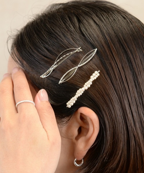 Heartdance（ハートダンス）の「ニュアンスメタルパールミックスヘアピン（ヘアピン・レディース・ゴールド/シルバー・FREE）」の2枚目の写真