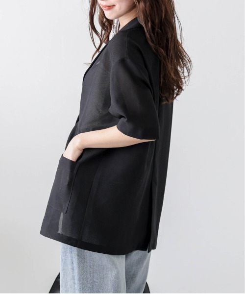 La-gemme（ラジェム）の「メッシュシアージャケット（その他アウター・レディース・ベージュ/ブラック・フリー）」の8枚目の写真