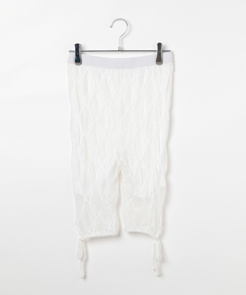 3.3 Field Trip （3.3フィールドトリップ）の「3.3 Field Trip／リボンレースバイカーパンツ（その他パンツ・レディース・ホワイト/ブラック・FREE）」の10枚目の写真