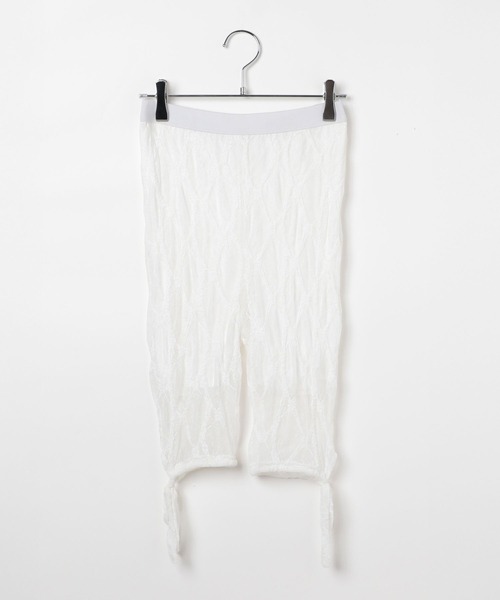 3.3 Field Trip （3.3フィールドトリップ）の「3.3 Field Trip／リボンレースバイカーパンツ（その他パンツ・レディース・ホワイト/ブラック・FREE）」の11枚目の写真