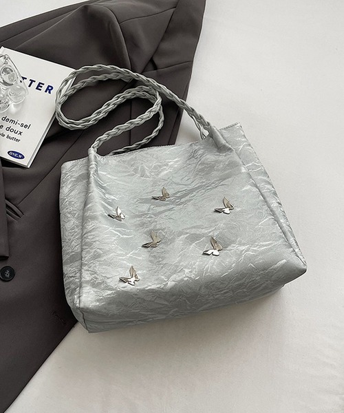 aimoha(アイモハ)の「蝶々モチーフショルダートートバッグ(ショルダーバッグ・レディース・ブラック/シルバー/ブルー/ホワイト・FREE)」の16枚目の写真