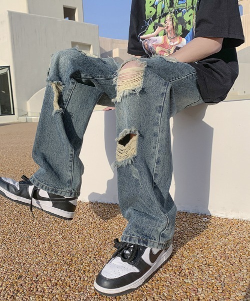 REBALANCE(リバランス)の「ダメージデニム(デニムパンツ・メンズ・A/B・X-LARGE/LARGE/MEDIUM)」の4枚目の写真