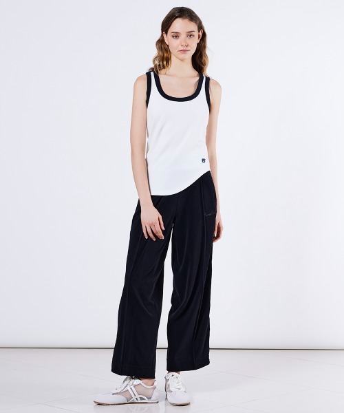 DOUBLE STANDARD CLOTHING(ダブルスタンダードクロージング)の「アクアスーティングジャージタンクトップ(タンクトップ・レディース・ホワイト×レッド/ホワイト×ネイビー・FREE)」の6枚目の写真
