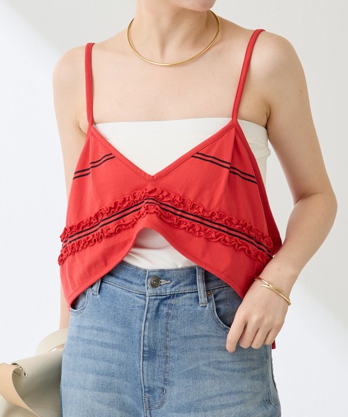 crinkle crinkle crinkle/ボーダーフリルブラ