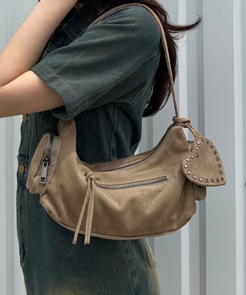 FOREVER 21(フォーエバー トゥエンティーワン)の「【2025SS】コーデュロイハンドバッグ(ハンドバッグ・レディース・ベージュ/ブラウン・FREE)」の8枚目の写真