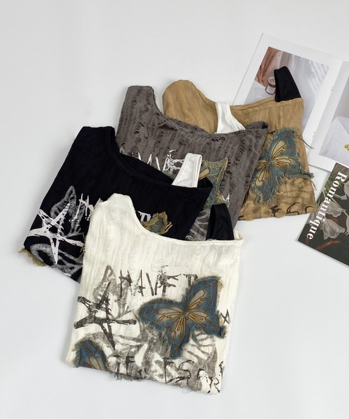 ハンドメイドあきt ALSTYLE 半袖 プリントTシャツ 2XL ブラック アルスタイル プル