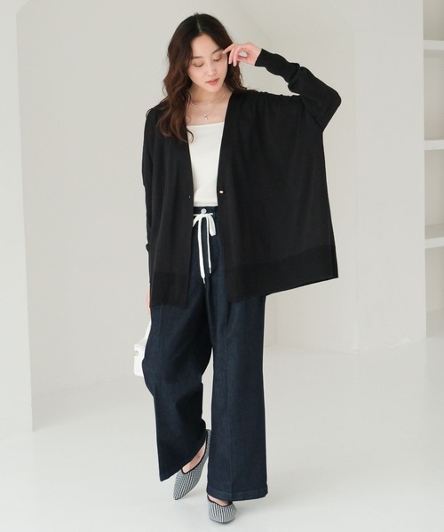 Elura(エルーラ)の「冷感イージーデニム<低身長サイズあり>/495590(デニムパンツ・レディース・ブルー/ネイビー・SMALL/MEDIUM/LARGE/FREE(S))」の4枚目の写真