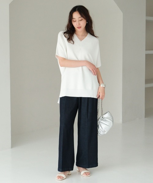 Elura(エルーラ)の「冷感イージーデニム<低身長サイズあり>/495590(デニムパンツ・レディース・ブルー/ネイビー・SMALL/MEDIUM/LARGE/FREE(S))」の6枚目の写真