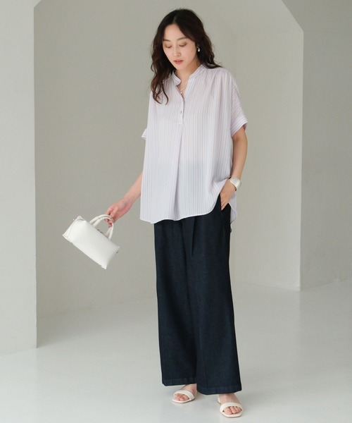 Elura(エルーラ)の「冷感イージーデニム<低身長サイズあり>/495590(デニムパンツ・レディース・ブルー/ネイビー・SMALL/MEDIUM/LARGE/FREE(S))」の7枚目の写真