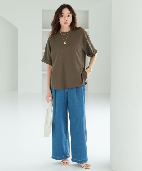 Elura(エルーラ)の「冷感イージーデニム<低身長サイズあり>/495590(デニムパンツ・レディース・ブルー/ネイビー・SMALL/MEDIUM/LARGE/FREE(S))」の8枚目の写真