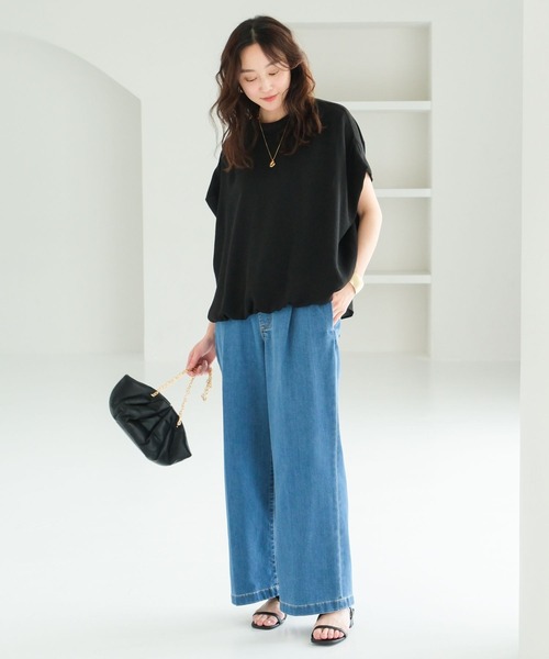 Elura(エルーラ)の「冷感イージーデニム<低身長サイズあり>/495590(デニムパンツ・レディース・ブルー/ネイビー・SMALL/MEDIUM/LARGE/FREE(S))」の11枚目の写真