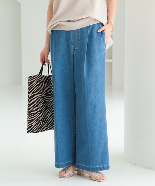 Elura(エルーラ)の「冷感イージーデニム<低身長サイズあり>/495590(デニムパンツ・レディース・ブルー/ネイビー・SMALL/MEDIUM/LARGE/FREE(S))」の13枚目の写真