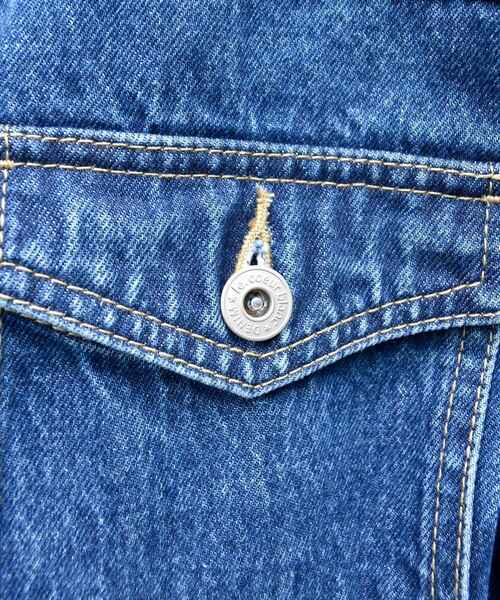 le.coeur blanc（ルクールブラン）の「ノーカラーデニムジャケット（ノーカラージャケット・レディース・ブラック/ブルー・38）」の16枚目の写真