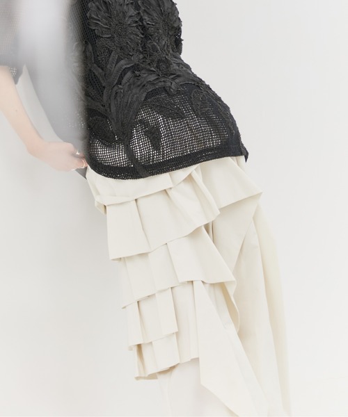 TAAKK/ターク】《STUDIOUS別注》 RUFFLE PANTS/フリルパンツ
