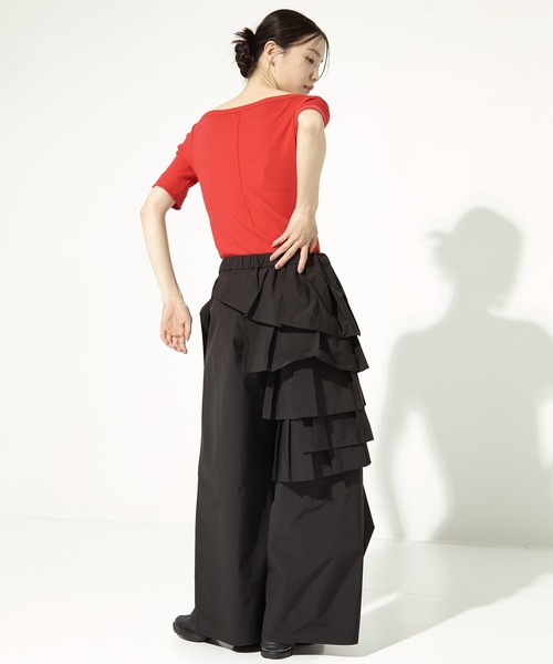 TAAKK（ターク）の「【TAAKK/ターク】《STUDIOUS別注》 RUFFLE PANTS/フリルパンツ（その他パンツ・レディース・ブラック/キナリ・1/3）」の21枚目の写真