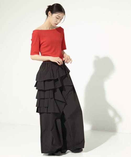 TAAKK/ターク】《STUDIOUS別注》 RUFFLE PANTS/フリルパンツ