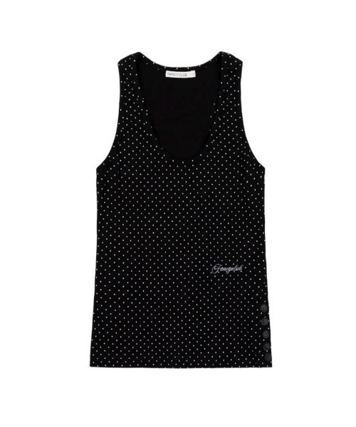 タンクトップ ノースリーブ 「FANCY CLUB」Dot Button Sleeveless レディース FANCY CLUB（ファンシークラブ）の「【FANCY CLUB】Dot Button