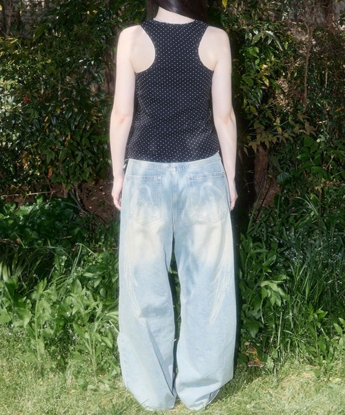 タンクトップ ノースリーブ 「FANCY CLUB」Dot Button Sleeveless レディース FANCY CLUB（ファンシークラブ）の「【FANCY CLUB】Dot Button