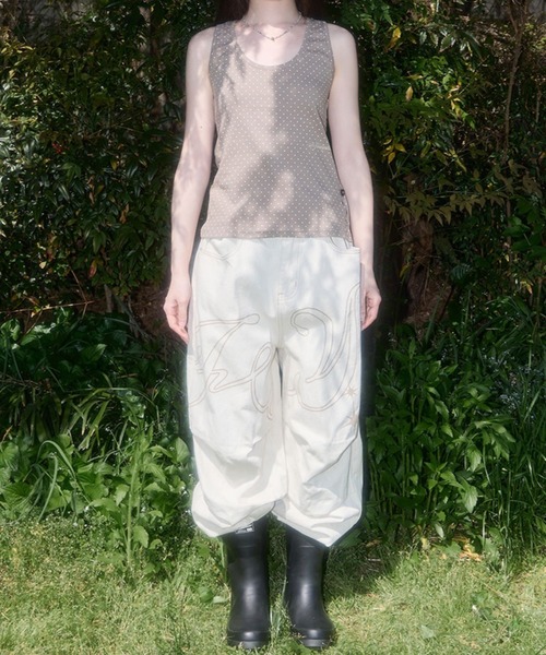 タンクトップ ノースリーブ 「FANCY CLUB」Dot Button Sleeveless レディース FANCY CLUB（ファンシークラブ）の「【FANCY CLUB】Dot Button