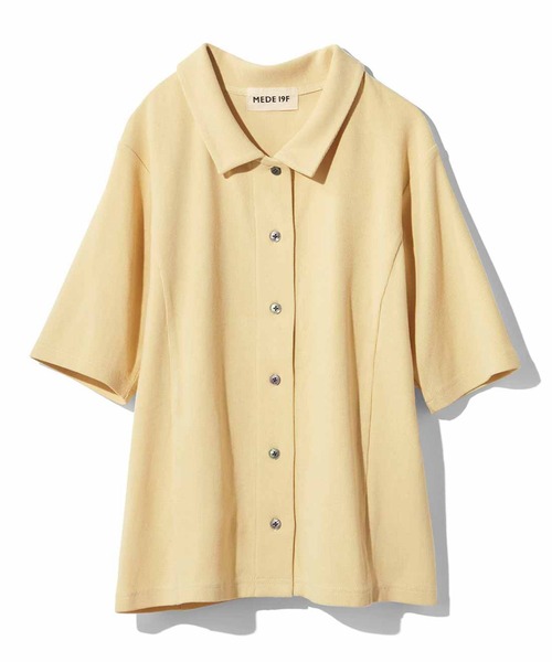 MEDE19F（メデジュウキュウ）の「ＭＥＤＥ１９Ｆ　ベアテレコカットソーシャツ（シャツ/ブラウス・レディース・ライトイエロー/チャコールグレー・M/L/LL）」の17枚目の写真