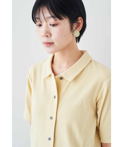 MEDE19F（メデジュウキュウ）の「ＭＥＤＥ１９Ｆ　ベアテレコカットソーシャツ（シャツ/ブラウス・レディース・ライトイエロー/チャコールグレー・M/L/LL）」の14枚目の写真