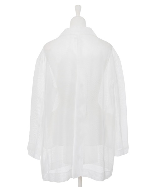 Narcissus（ナルシス）の「メッシュテーラードジャケット（テーラードジャケット・レディース・ホワイト/ブラック・FREE）」の9枚目の写真