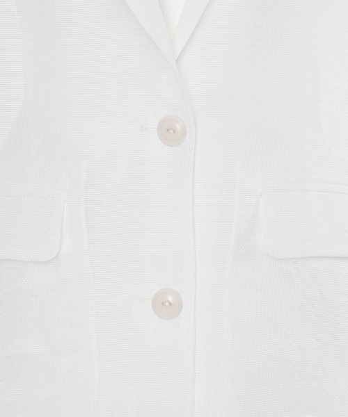 Narcissus（ナルシス）の「メッシュテーラードジャケット（テーラードジャケット・レディース・ホワイト/ブラック・FREE）」の7枚目の写真