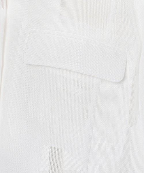Narcissus（ナルシス）の「メッシュテーラードジャケット（テーラードジャケット・レディース・ホワイト/ブラック・FREE）」の5枚目の写真