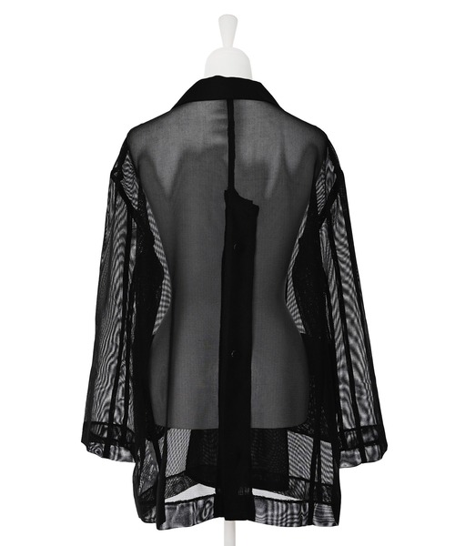 Narcissus（ナルシス）の「メッシュテーラードジャケット（テーラードジャケット・レディース・ホワイト/ブラック・FREE）」の3枚目の写真