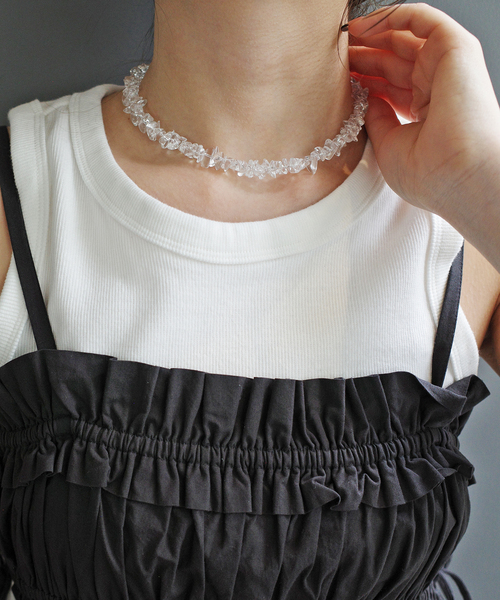 SHASHI（シャシ）の「SHASHI/シャシ クリアネックレス SH-N578（ネックレス・レディース・ホワイト・FREE）」の2枚目の写真