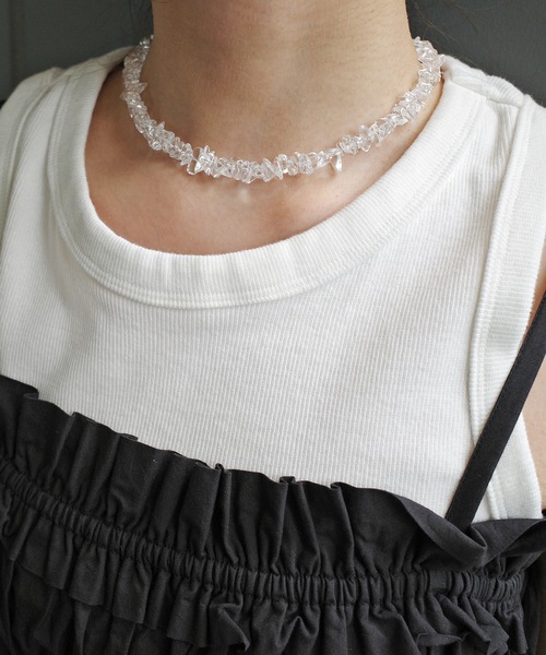 SHASHI（シャシ）の「SHASHI/シャシ クリアネックレス SH-N578（ネックレス・レディース・ホワイト・FREE）」の3枚目の写真