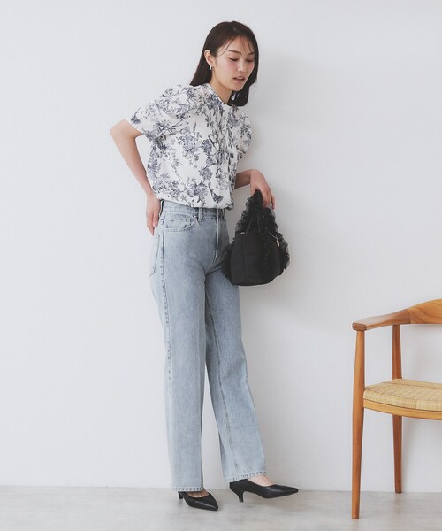 index(インデックス)の「柄プリントピンタックブラウス【洗濯機洗い可/イージーアイロン/防シワ】(シャツ/ブラウス・レディース・ブラック系1/ベージュ系その他4/ブラウン系その他2/アイボリー系7・38/36/40/42)」の19枚目の写真