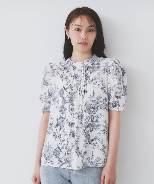 index(インデックス)の「柄プリントピンタックブラウス【洗濯機洗い可/イージーアイロン/防シワ】(シャツ/ブラウス・レディース・ブラック系1/ベージュ系その他4/ブラウン系その他2/アイボリー系7・38/36/40/42)」の21枚目の写真