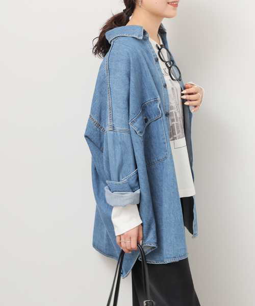 追加》【LANCER/ランサー】デニムビッグシャツ（シャツ/ブラウス