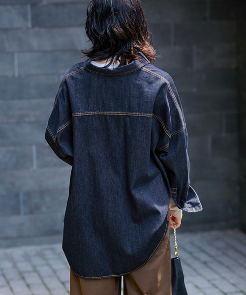 追加》【LANCER/ランサー】デニムビッグシャツ（シャツ/ブラウス