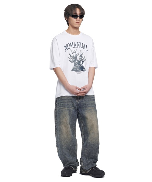 NOMANUAL（NOMANUAL）の「「NOMANUAL /ノーマニュアル」METAL CORAL REEF T-SHIRT（Tシャツ/カットソー・メンズ・ホワイト/ブラック・LARGE）」の16枚目の写真
