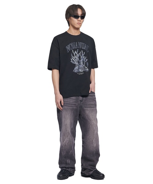 NOMANUAL（NOMANUAL）の「「NOMANUAL /ノーマニュアル」METAL CORAL REEF T-SHIRT（Tシャツ/カットソー・メンズ・ホワイト/ブラック・LARGE）」の10枚目の写真