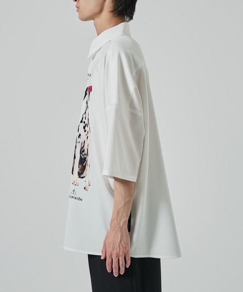 SHAREEF シャツ apple りんご ホワイト 人気】SHAREEF シャリーフ DOT APPLE BIG SHIRTS 長袖シャツ