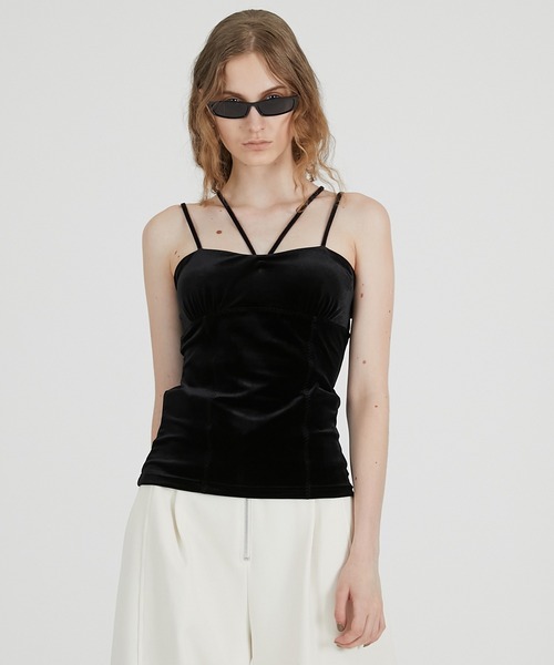 PRANK PROJECT（プランクプロジェクト）の「ベロアカップインキャミ / Velour Cup-in Camisole（キャミソール・レディース・ブラック/グリーン/ピンク・FREE）」の10枚目の写真