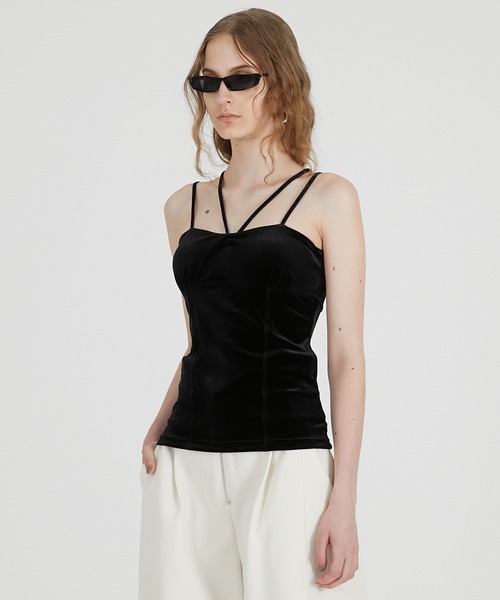 PRANK PROJECT（プランクプロジェクト）の「ベロアカップインキャミ / Velour Cup-in Camisole（キャミソール・レディース・ブラック/グリーン/ピンク・FREE）」の11枚目の写真