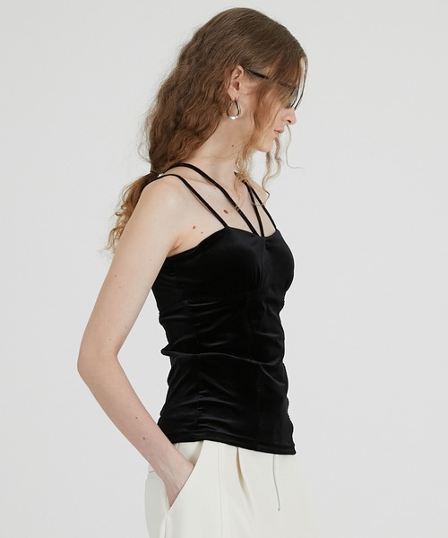 PRANK PROJECT（プランクプロジェクト）の「ベロアカップインキャミ / Velour Cup-in Camisole（キャミソール・レディース・ブラック/グリーン/ピンク・FREE）」の13枚目の写真