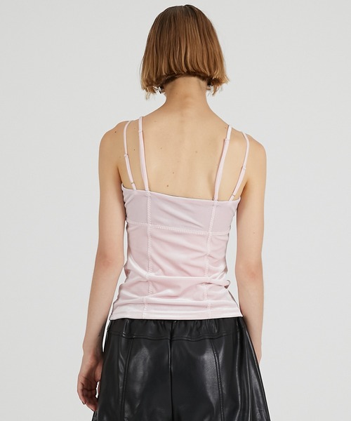 PRANK PROJECT（プランクプロジェクト）の「ベロアカップインキャミ / Velour Cup-in Camisole（キャミソール・レディース・ブラック/グリーン/ピンク・FREE）」の16枚目の写真