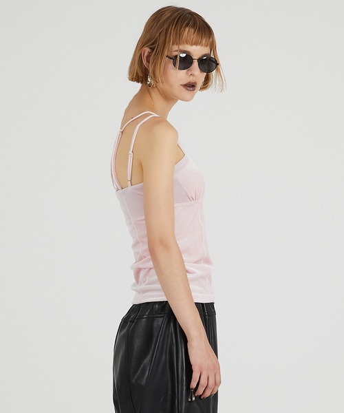 PRANK PROJECT（プランクプロジェクト）の「ベロアカップインキャミ / Velour Cup-in Camisole（キャミソール・レディース・ブラック/グリーン/ピンク・FREE）」の17枚目の写真