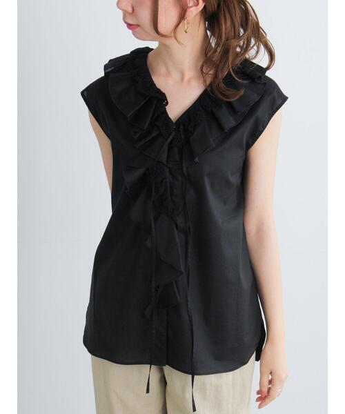 Te chichi（テチチ）の「ラッフルフリルレースブラウス（シャツ/ブラウス・レディース・オレンジ/ブラック/オフホワイト・F）」の2枚目の写真