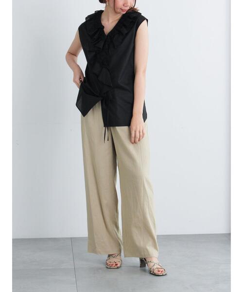 Te chichi（テチチ）の「ラッフルフリルレースブラウス（シャツ/ブラウス・レディース・オレンジ/ブラック/オフホワイト・F）」の5枚目の写真