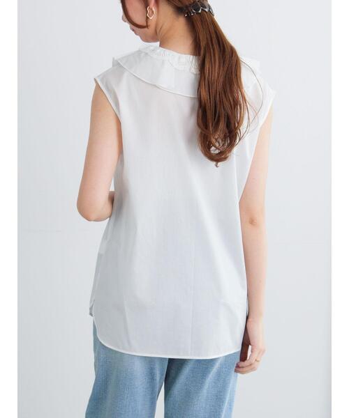 Te chichi（テチチ）の「ラッフルフリルレースブラウス（シャツ/ブラウス・レディース・オレンジ/ブラック/オフホワイト・F）」の13枚目の写真