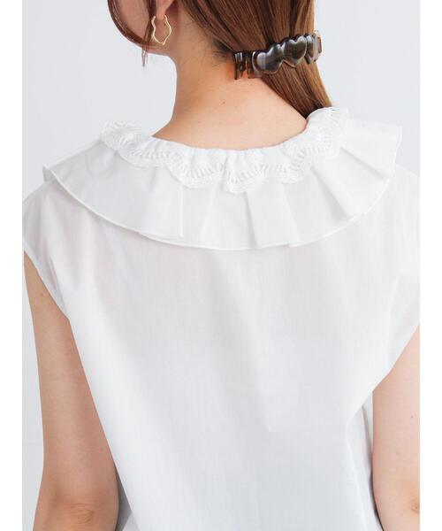 Te chichi（テチチ）の「ラッフルフリルレースブラウス（シャツ/ブラウス・レディース・オレンジ/ブラック/オフホワイト・F）」の16枚目の写真