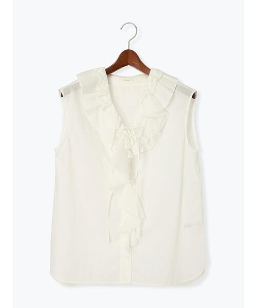 Te chichi（テチチ）の「ラッフルフリルレースブラウス（シャツ/ブラウス・レディース・オレンジ/ブラック/オフホワイト・F）」の19枚目の写真