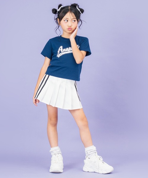 セール】サイドライン ツイル プリーツスカート【ジュニアお揃い